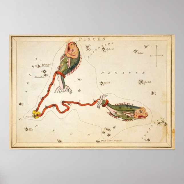 Poster Sinal Zodiac: Peixes/poster (Frente)