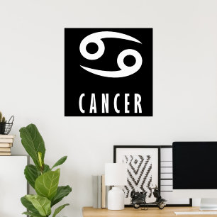 Poster sinal zodiótico do cancer