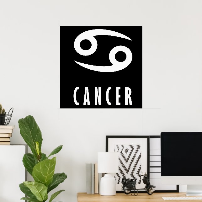 Poster sinal zodiótico do cancer (Escritório em casa)