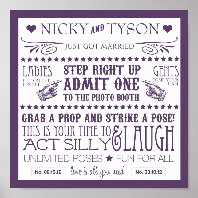 Poster Sinalização de Cabine de Fotos (Frente)