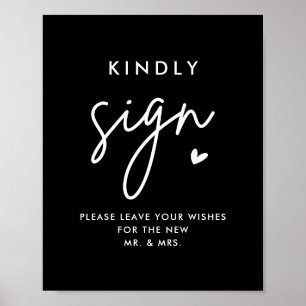 Poster Sinalização de Caráter de Convidado de Casamento N