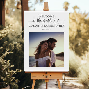 Poster Sinalização elegante de boas-vindas ao casamento