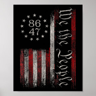 Poster Sinalizador 8647 Trump 86 47 Eua Nós, O Pessoas Im