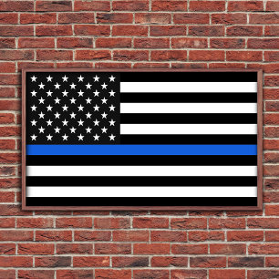 Pôster Sinalizador Americano Thin Blue Line