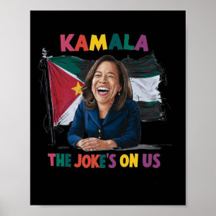 Poster Sinalizador Anti Kamala Harris Palestina