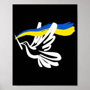 Poster Sinalizador Azul Amarelo Ucraniano Com Suporte A P