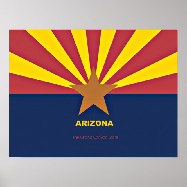 Poster Sinalizador de arizona com slogan (Frente)