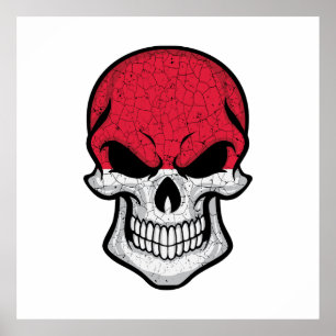 Poster Sinalizador de Caveira de Sorriso da Indonésia f