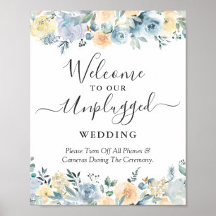 Poster Sinalizador de Cerimônia de Casamento Desplugado P
