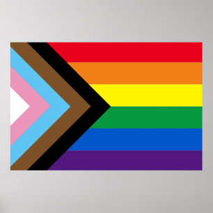 Poster Sinalizador de diversidade de gay do arco-íris Lgb