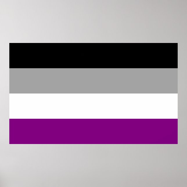 Poster Sinalizador de Orgulho Asexual (Frente)
