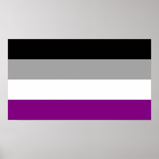 Pôster Sinalizador de Orgulho Asexual (Frente)