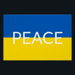 Pôster Sinalizador de texto personalizado amarelo azul-az<br><div class="desc">Sinalizador poster de texto personalizado amarelo azul-azul da Ucrânia</div>