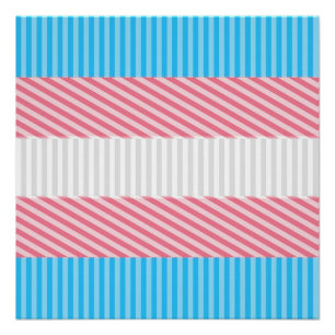Pôster Sinalizador do Abstrato Transgender Pride Stripe F