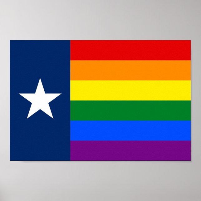 Poster Sinalizador do arco-íris LGBT Orgulho gay (Frente)