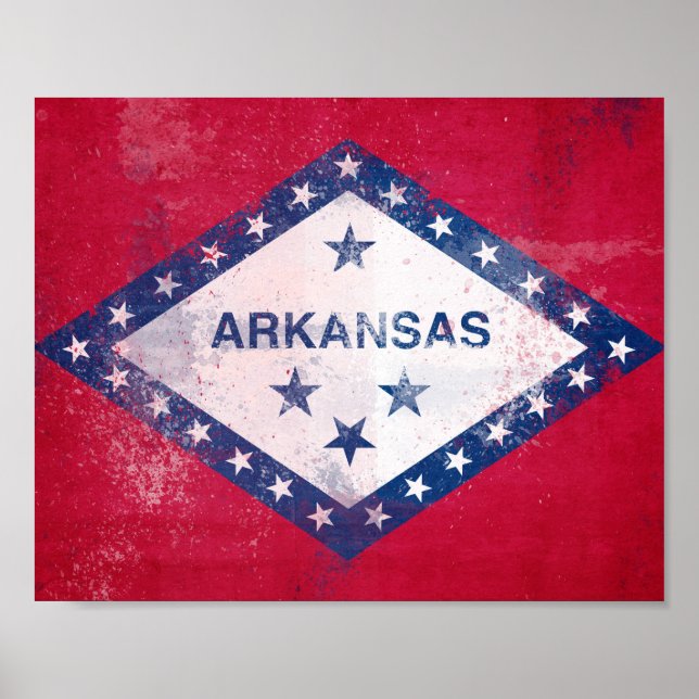 Poster Sinalizador do Arkansas em destaque (Frente)