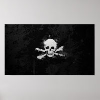 Sinalizador do Caveira Pirata de Cor Negra e Branc