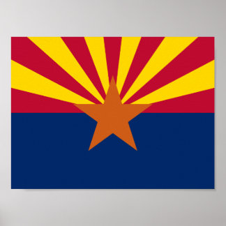 Poster Sinalizador do Estado da arizona