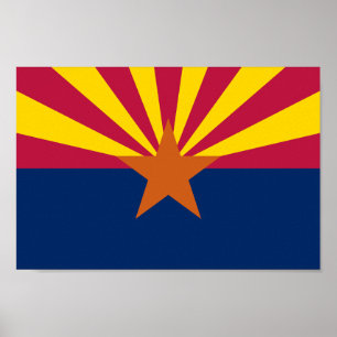 Poster Sinalizador do Estado da arizona