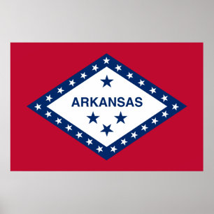 Pôster Sinalizador do Estado do Arkansas