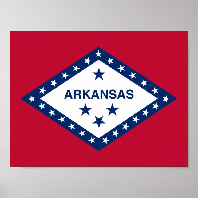 Poster Sinalizador do Estado do Arkansas (Frente)