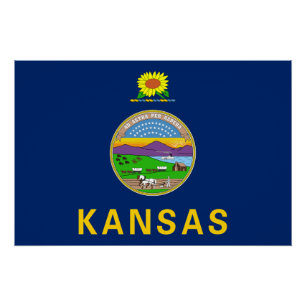 Pôster Sinalizador do Estado do Kansas