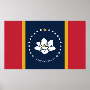 Poster Sinalizador do Estado do Mississippi