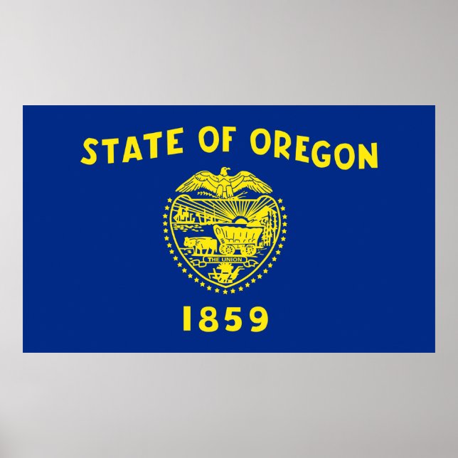 Poster Sinalizador do Estado do Oregon (Frente)