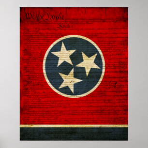 Poster Sinalizador do Estado do Tennessee