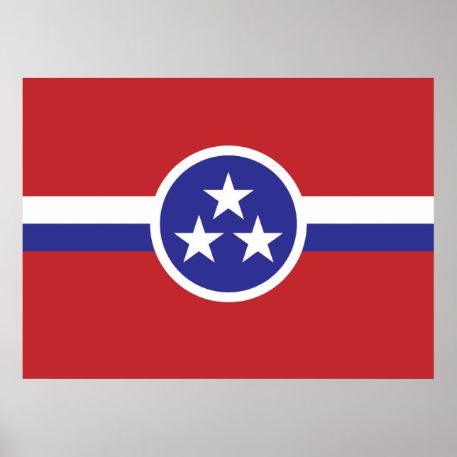 Pôster Sinalizador do Estado do Tennessee (Frente)