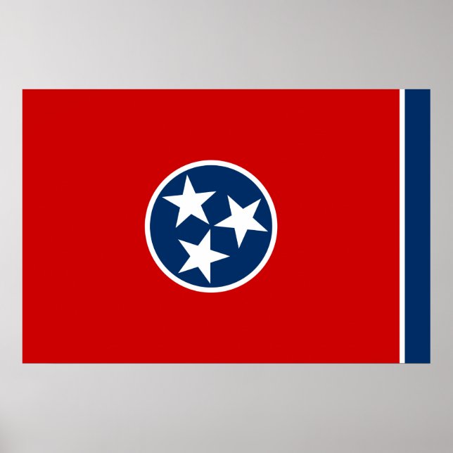 Pôster Sinalizador do Estado do Tennessee (Frente)