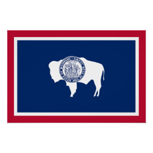 Pôster Sinalizador do Estado Wyoming