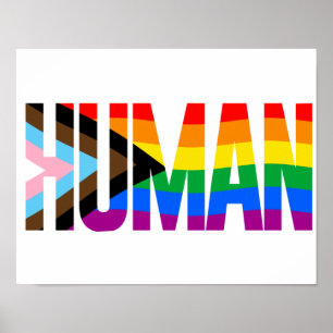 Poster Sinalizador do Orgulho da Inclusividade Humana