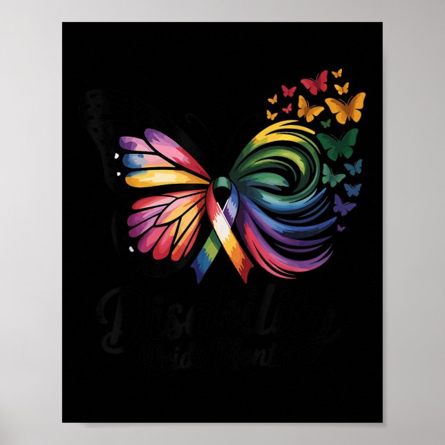 Poster Sinalizador do Orgulho de Deficiência Mensal de De (Frente)