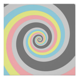 Pôster Sinalizador do Orgulho Demiflux do abstrato