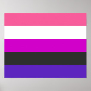 Poster Sinalizador do Orgulho Genderfluido