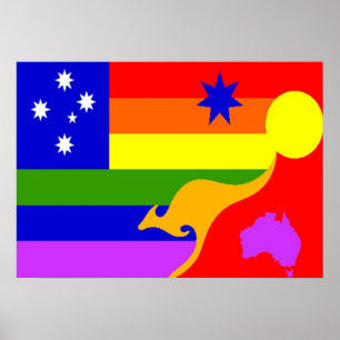Poster Sinalizador do Orgulho GLBT australiano