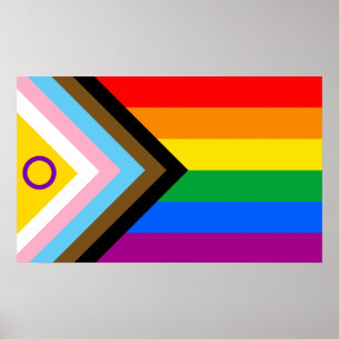 Poster Sinalizador do Orgulho Intersexual Inclusivo do Pr