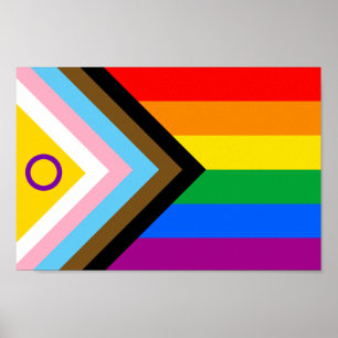 Poster Sinalizador do Orgulho Intersexual Inclusivo do Pr