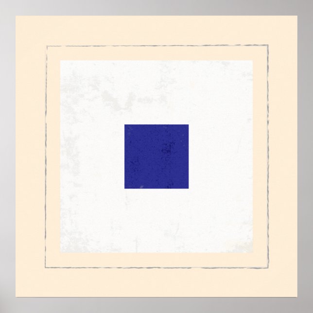 Pôster Sinalizador do sinal "S" em letras náuticas (Frente)