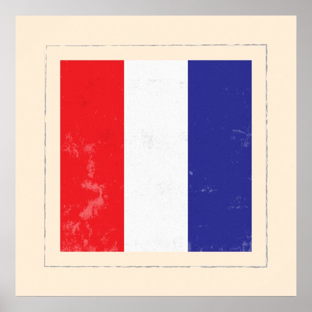 Pôster Sinalizador do sinal "T" em letras náuticas (Frente)