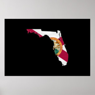 Poster Sinalizador e mapa da Flórida