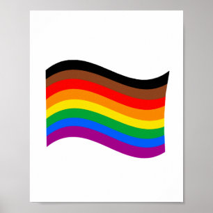 Poster Sinalizador Filial de Onda do Orgulho Arco-Íris