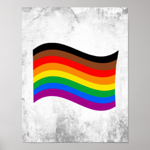 Poster Sinalizador Filial de Onda do Orgulho Arco-Íris