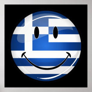 Pôster Sinalizador Grego Sorridente