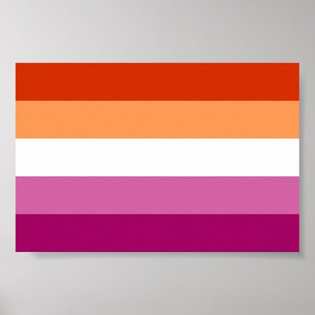 Poster Sinalizador LGBTQ do Orgulho Lésbico (Frente)