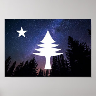Poster Sinalizador Maine 1901 - Edição Starry Night