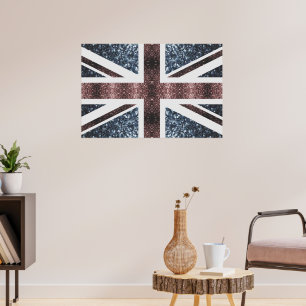 Poster Sinalizador russo do Reino Unido brilha vermelhos