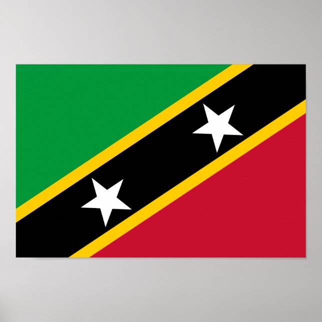 Poster Sinalizador santo Kitts e Nevis (Frente)