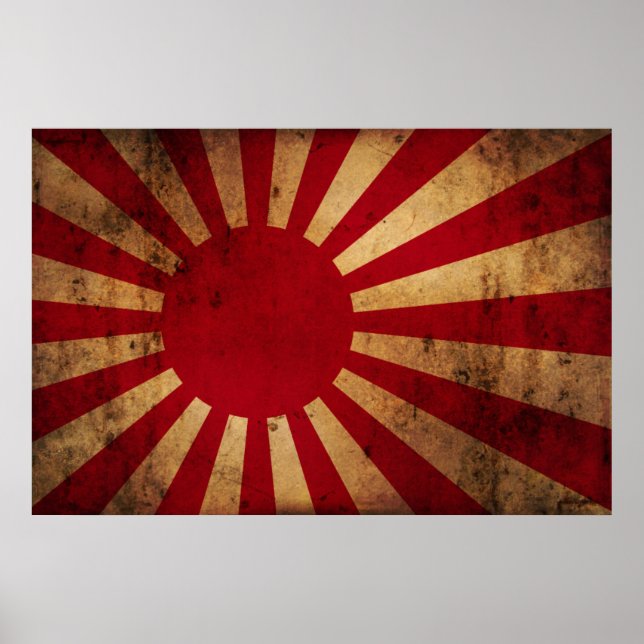 Poster Sinalizador Sun de Ascensão japonesa (em apuros) (Frente)